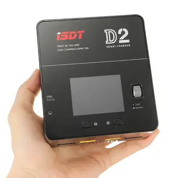 ISDT D2 AC 200W 12A 2-6S Dual Channel Baterijos Likutis Įkroviklio 