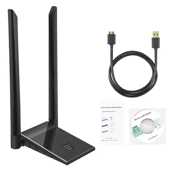 USB 3.0 Wifi Adapteris 1300Mbps dviejų dažnių Antena 2.4 G/5.8 G Ethernet 