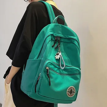 Mergina Vientisos Spalvos Mados Mokyklos Maišą Kolegijos Studentas, Moterims, Kuprinės, Madinga Keliauti Lady Nešiojamas Mielas Backpack Green New Moterų Krepšys