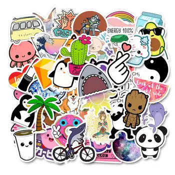 50PCS Atvėsti Vasaros Vsco Lipdukai, Pakuotės Pink Girl Anime Stiker Vaikams Nešiojamas Šaldytuvas Telefono Riedlentė Lagaminą Lipdukas
