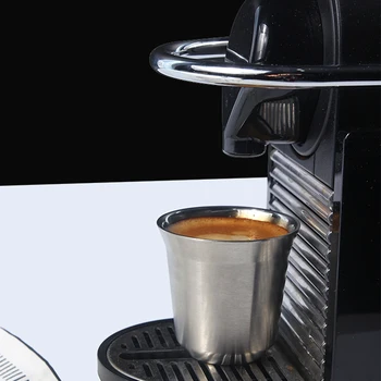 2vnt Espresso Puodeliai 80ml 160ml 2 ,Nerūdijančio Plieno Puodelių Rinkinys, Izoliuoti Arbatos, Kavos Dvigubos Sienelės plauti Indaplovėje