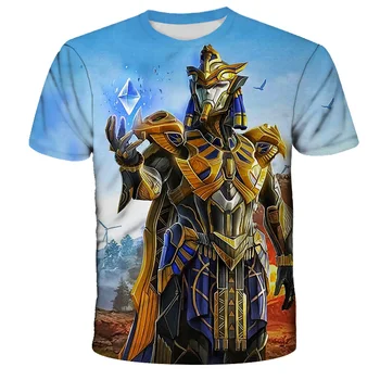 Vasaros Senovės Horo Egipto Dievo Akių, Egipto Faraonas Anubis Veidas 3D Print T-Shirt Berniuko/Mergaitės Unisex Streetwear 4-14T