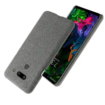 Anti-slydimo Ultra Plonas audinys Audinys Atveju LG G8 ThinQ Anti-Drop Telefono Maišelio Dangtelis LG G8 ThinQ LMG820QM7 LM-G820UMB LMG820UM2