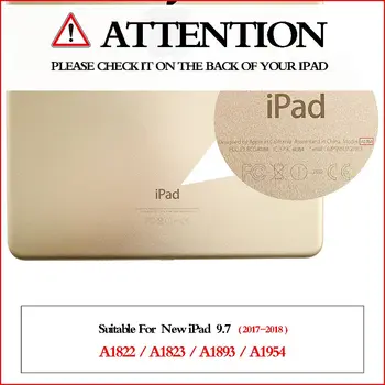 Case For iPad 9.7 colių 2017 2018 5/6 Gen Dangtelis Su Pieštukas Turėtojas, turi pabusti miego Slim Tri-fold PU Odos Smart cover