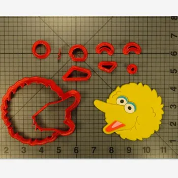 Sesame Street Didelis paukštis Animacinių filmų Cookie Cutter Virtuvės Kepimo Reikmenys Torto Glajus Apdailos Pelėsių Klastos Įrankių Rinkinys 3D