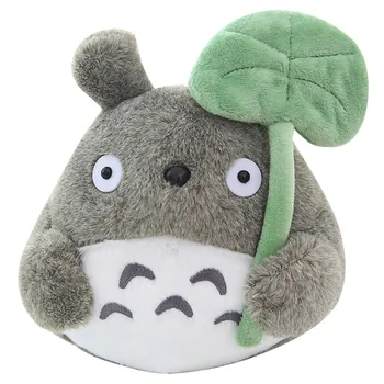22CM Puikus Totoro Pliušinis Žaislas Mano Kaimynas Totoros Mielas Minkštas iškamša Žaislai, Lėlės Totoro su Lotus Lapų Vaikai Kalėdų Dovana