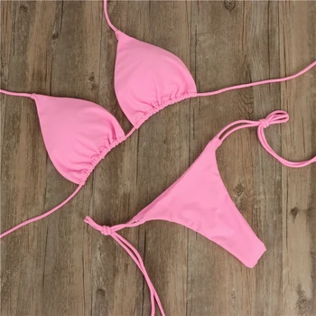 Sexy Moteris Brazilijos Bikini maudymosi kostiumėlis, Push-up Liemenėlė Bikini Nustatyti Dviejų dalių Plaukti Kostiumas maudymosi Kostiumėliai Paplūdimio Maudyklos Maillot De Bain Femme