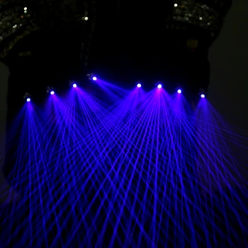 Ateities technologijos DJ Mėlynos raudonos lazerio pirštinės Muzikos Festivalis Šviesos pirštinės Lazerio Šokių šou grupė pirštinės
