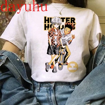 90s Hunter X Hunter Grafinis Tees Vyrų Harajuku Kawaii Animacinių filmų Killua Marškinėlius Juokinga Japonų Anime Hisoka Marškinėliai Topai Unisex Vyras