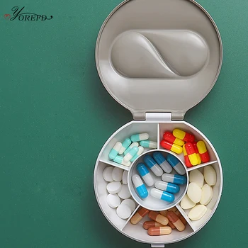 OYOREFD Nešiojamų 6 Tinklelio Mini Tabletes, Dėžutę Antspaudas Tablečių Laikymo Dėžutė Lauko Kelionių Tabletes Apsaugoti Konteinerių Klasifikacija Medicina Atveju