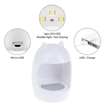 Mini Kiaušinio Formos UV LED Lempos, Nagų Vienu Pirštu Lempa, Gelio Nagų lenkų Džiovintuvas, Džiovinimo Mašina Pažangus Sensorius USB Jungtis