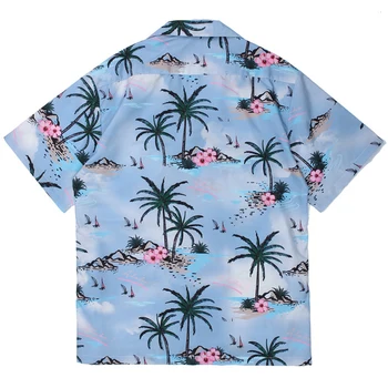 Harajuku Negabaritinių Kokoso Atspausdinta Marškinėliai Palaidinė Vyrams trumpomis Rankovėmis marškinėliai 2021Summer Havajų Atostogų Beach Top Unisex HipHop Vyras