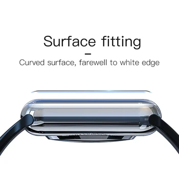 KARŠTA! 3D Išlenkti Visą Hidrogelio Apple Žiūrėti 1 2 3 4 Screen Protector For IWatch 40mm 44mm 42mm 38mm Apsauginės Plėvelės Ne Stiklo
