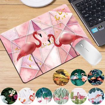 1pc Kompiuterio Pelės Padas Flamingo Modelis Pelės Padas neslidus PU Oda Notebook Pad Biuro Stalas Kilimėlis Universalus Žaidimų Kilimėlis