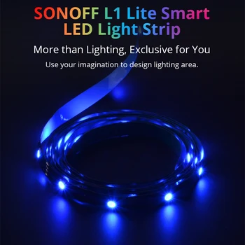 Sonoff L1 Smart LED Šviesos Juostelės 2M 5M 5050 RGB cuttable led juosta sonoff L1 lite RGB valdiklis/stiprintuvai/adapteris/nuotolinio valdymo pultas