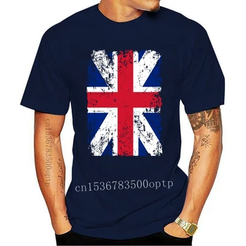 Sąjungos Jack T-Shirt Nelaimę Grunge Derliaus Uk, Didžiosios Britanijos Vėliava Didžiosios Britanijos Populiariausių Tagless Tee Marškinėliai