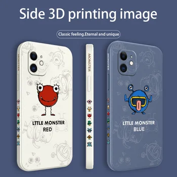 Raudonas Monster Mielas Modelio Telefono dėklas Skirtas iPhone 12 Pro Max 11 X XS XR XSMAX SE2020 8 8Plus 7 7Plus 6 6S Plius Silikoninis Dangtelis