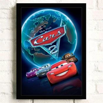 Disney Pixar Lenktynių Drobės Tapybos Individualų Automobilių Istoriją, Plakatų ir grafikos Sienos Menas Nuotraukas Gyvenančių Vaikų Kambario Dekoravimas