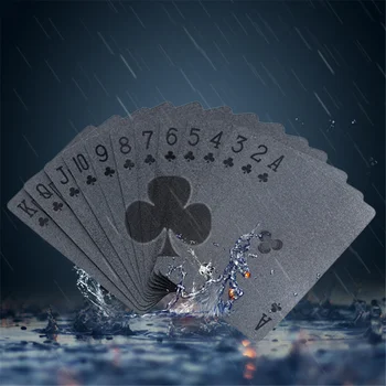 Juoda Matinė Plastiko Pokerio Kortos PET Vandeniui Žaidimo Kortelės Stalo Žaidimai, Šeimos Pramogų Šalis, Lašas Laivas