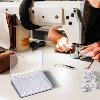Siuvimo Mašina Ritės Ritės Plastiko siuvimo mašina ašis 25 langelyje skaidrus ritės, buitinės siuvimo mašina m storage box