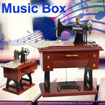 AA Kūrybos Dovanos, Gimtadienio Dovana Muzikos Dėžės Siuvimo Mašina Music Box Mini Kūrybinės Retro Siuvimo Clockwork Music Box Dovanų
