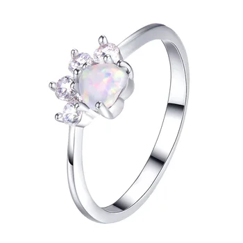 Jellystory naują atvykimo sidabro 925 papuošalai žiedas unikalų pėdsaką širdies formos opalas brangakmenio žiedas moterims, vestuvių, sužadėtuvių 2021