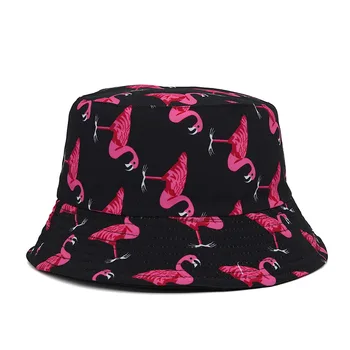 2021 Prabanga Flamingo Spausdinti Kibiro Kepurę Vyrai Moterys Vasarą Hip-Hop Gorros Žvejybos Žvejys Skrybėlę Panama Kepurė
