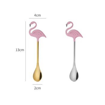 Nerūdijančio Plieno Kūrybos Flamingo Kavos Samtelis Valgomieji Ledai Arbatinis Šaukštelis, Maišant Šaukštu, Gerti Įrankiai Šalies Prekių