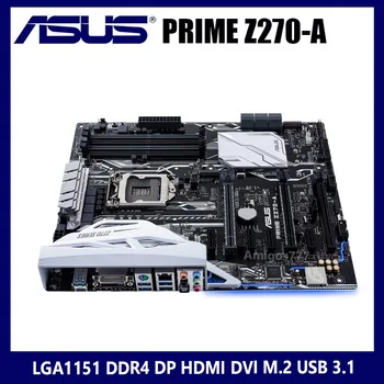 LGA 1151 Asus PRIME Z270-motininės Plokštės DDR4 PCI-E 3.0 DDR4 3733(OC), M. 2 HDMI Suderinamus Darbalaukio Z270 Placa-Mãe ATX Naudotas