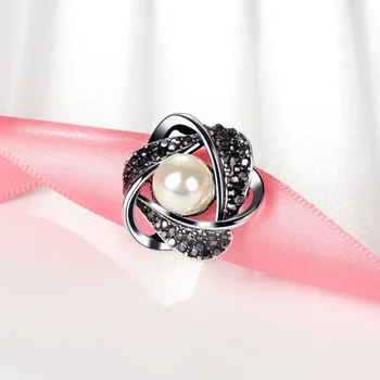 Nauji Karšto Pardavimo Moterų Perlų Žiedas Nuostabiai išskaptuotas Gražus Žiedas Nuotakos Vestuvių Papuošalai Dovana
