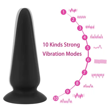 Vibracija Butt Plug Nuotolinę G-taško, Prostatos Massager Sekso Žaislai Suaugusiems Analinis Vibratorius siurbtukas 10 Greitis