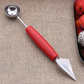 Nerūdijančio plieno arbūzas peilis pjovimo corer Meliono šaukšteliu skustukas Ledų granulių mašina, Daržovių ir vaisių peilis