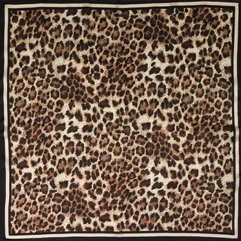 Aukštos kokybės Gryno Šilko Šalikas Moterims Bandana Leopardas Spausdinti Moterų Plaukų Skara Moterų Natūralaus Šilko Aikštėje Lankelis Galvos, Kaklo Šaliką