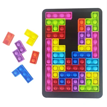 Spalvinga 3D švietimo matematikos žaislas Tetris žaidimas vaikų švietimo žaislas ikimokyklinukas anti-streso jutimo paramos autizmas