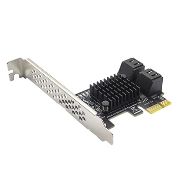 SATA PCI-e Adapterį 4 Port SATA 3.0 PCIe x1 GEN3 Plėtimosi Kortelės Adapteris SATA 3 III PCI-e PCI Express Konverteris ASMedia ASM1064
