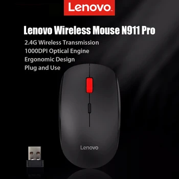 Lenovo N911 Pro 2.4 G Belaidės Pelės 1000DPI Vieno Mygtuko Paslaugos Nešiojamų Išjungti USB Optinė Pelė, PC Kompiuteris, Nešiojamas, Biuras