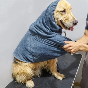Šuo Chalatas M-XL šunelis Vonia Rankšluostį Vidutinių Didelių Šunų Mikropluošto Super Absorbentas Pet Džiovinimo Rankšluostį