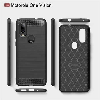 Padengti Motorola Viena Vizija Atveju, atsparus smūgiams Minkštas Galinį Dangtelį Moto Viena Vizija Atveju TPU Telefono Bamperis Atveju, Motorola Viena Vizija