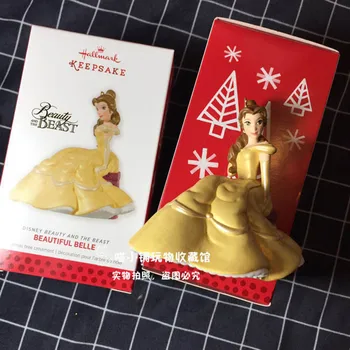 1pcs originalus Disney Princesė Bell kolekcijos paveikslas Apdailos Vaikų Gimtadienio Dovana Surinkimo Kalėdų Eglutė pakabukas žaislai