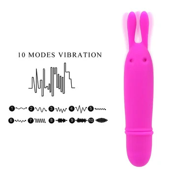 10 Greičio Rabbit Vibratorius Moterų Masturbacija Klitorio Stimuliatorius Stiprios vibracijos Sekso Žaislai Moterims, Įmova Massager