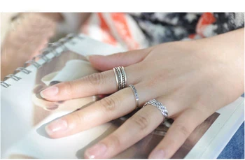 925 Sterlingas Sidabro Papuošalai Tailando Sidabro Moterų Asmenybės dobilų Atidaryti Žiedai 2020 papuošalus 925 žiedo