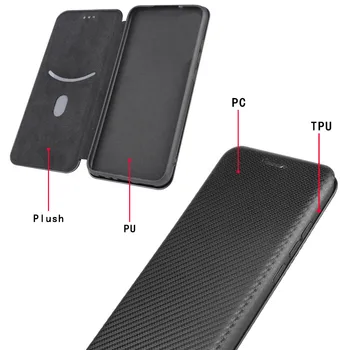 Už OnePlus 7 Atveju Prabanga Apversti Anglies Pluošto, Odos Magnetinio Adsorbcijos Atveju OnePlus 7 Pro OnePlus7 Telefono Krepšiai