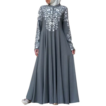 Donsignet Musulmonų Suknelė Musulmonų Mados Vientisos Spalvos Nėrinių Aplikacijos Abaja Dubajus Elegantiška, Ilga Suknelė Abaja Turkija, Saudo Arabija