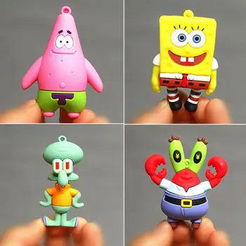 5Cm/Vnt SpongeBobs Minkštas Kawaii Lėlės Serijos Mielas Veiksmų Anime Pav Animacinį Modelį, Žaislai Berniukams, Vaikų Žaislai, Dovanos