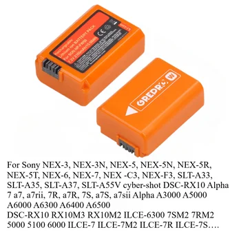 Įkraunama Baterija NP-FW50 NP FW50 NPFW50 Baterija Sony Alpha a6500 a6300 a6000 a5000 a3000 NEX-3 a7 7R a7R a7R II