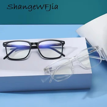TR90 Stabdžių Blue akiniai, rėmeliai Vyrų trumparegystė Recepto kompiuterio akinių rėmeliai Moterų aikštė akiniai Lankstus Protectiv