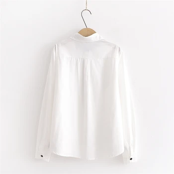 Marškinėliai femme mokyklos mergaičių palaidinukės ir marškiniai balti ilgomis rankovėmis palaidinė moteris mados 2021 elegantiškas vasarą blusas mujer de moda