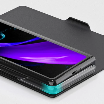 Prabanga Flip Case for Samsung Galaxy Z Fold2 5G Viskas įskaičiuota Sprogimui atsparus Dangtis Kryžiaus Modelis Shell 