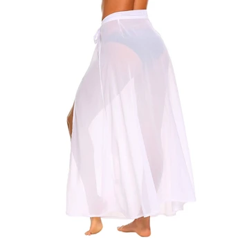 Sarongas maudymosi kostiumėlį Padengti Iki Moterų Vasaros Šifono Trumpas Sarongas Paplūdimio Vien Įvyniojimas Sijonas maudymosi Kostiumėliai, Bikini Danga-ups