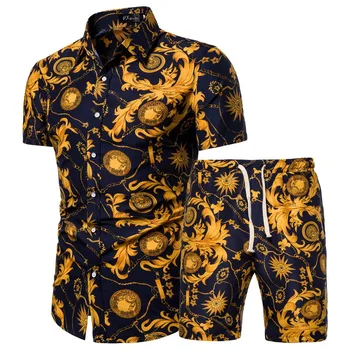 ZOGAA 2021 m. Vasarą, Nauji vyriški Drabužiai Trumpas rankovėmis Atspausdintas Marškinėliai Šortai 2 Gabalas Vyrų Mados Atsitiktinis Paplūdimio Dėvėti Drabužiai, vyriški